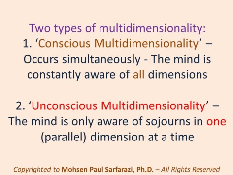 Two types of multidimensionality